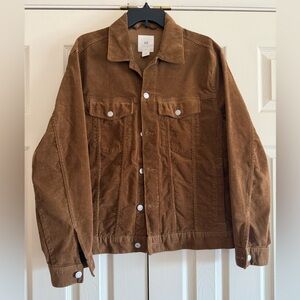 H&M Brown Corduroy Lightweight Shirt Jacket